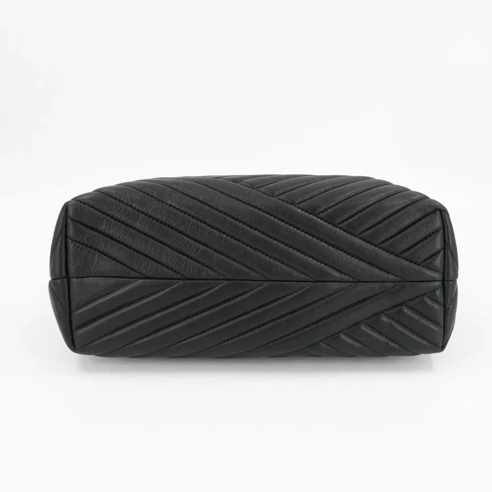 Tory Burch Kira Chevron Leather Tote Black - Picture 4 of 11